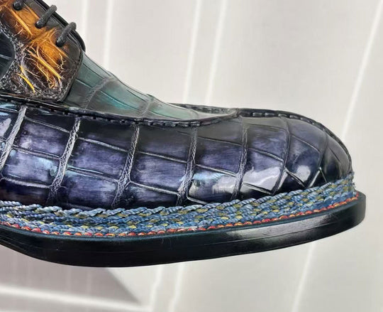 Maurice Regent Alligator Oxford - Grey