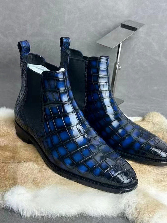 Maurice San Antonio Alligator Boot - Navy