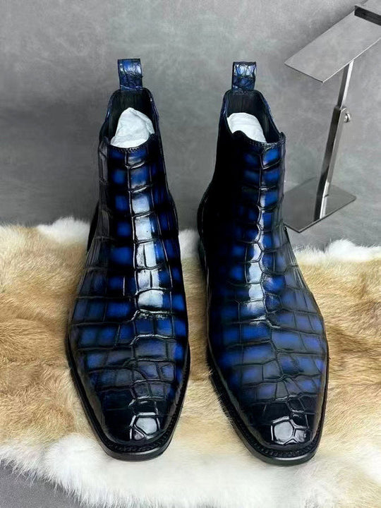 Maurice San Antonio Alligator Boot - Navy