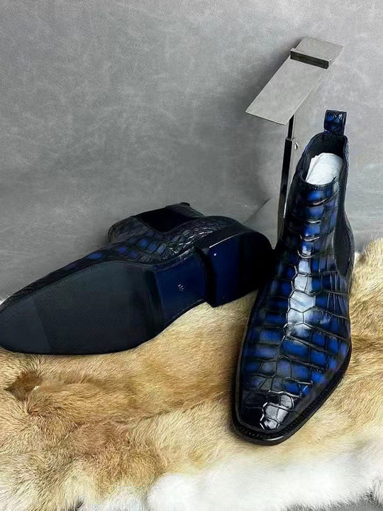 Maurice San Antonio Alligator Boot - Navy