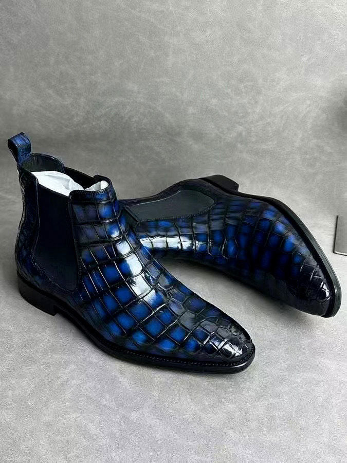 Maurice San Antonio Alligator Boot - Navy