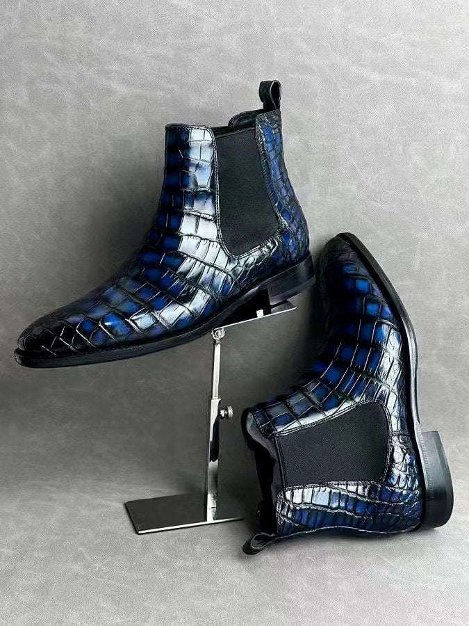 Maurice San Antonio Alligator Boot - Navy