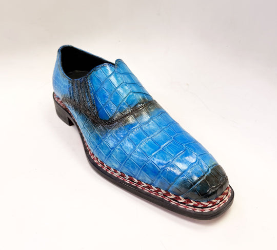 Maurice San Francisco Custom Made Alligator Shoe - Blue