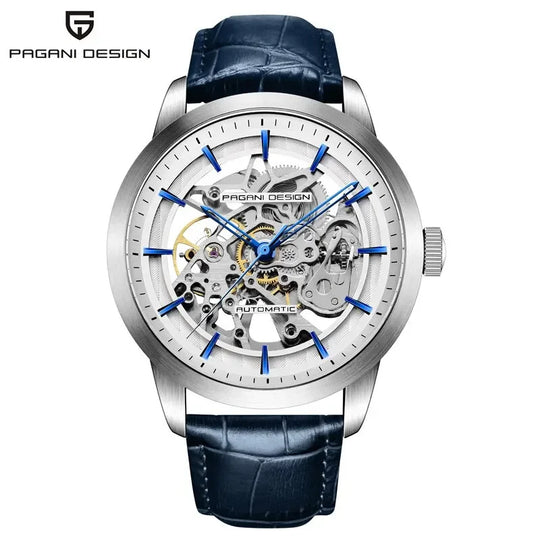 PAGANI DESIGN Business Man Watch Luxury Skeleton Hollow Leather Men&