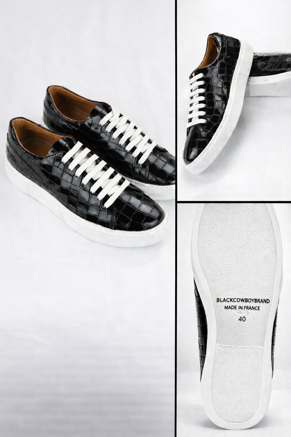 Oceanic Obsidian Genuine Leather Dress Sneaker