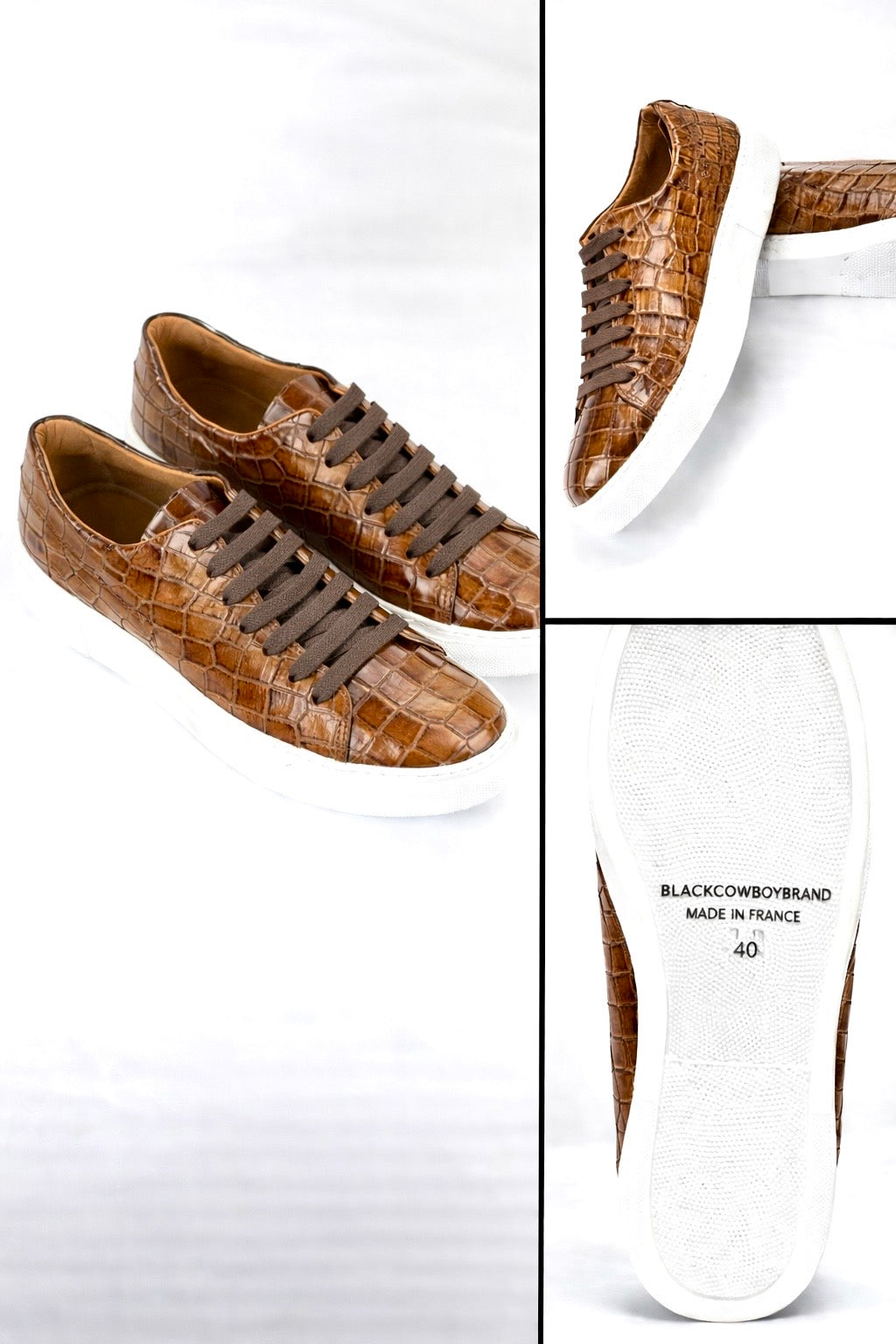 Oceanic Sand Cognac Genuine Leather Dress Sneaker