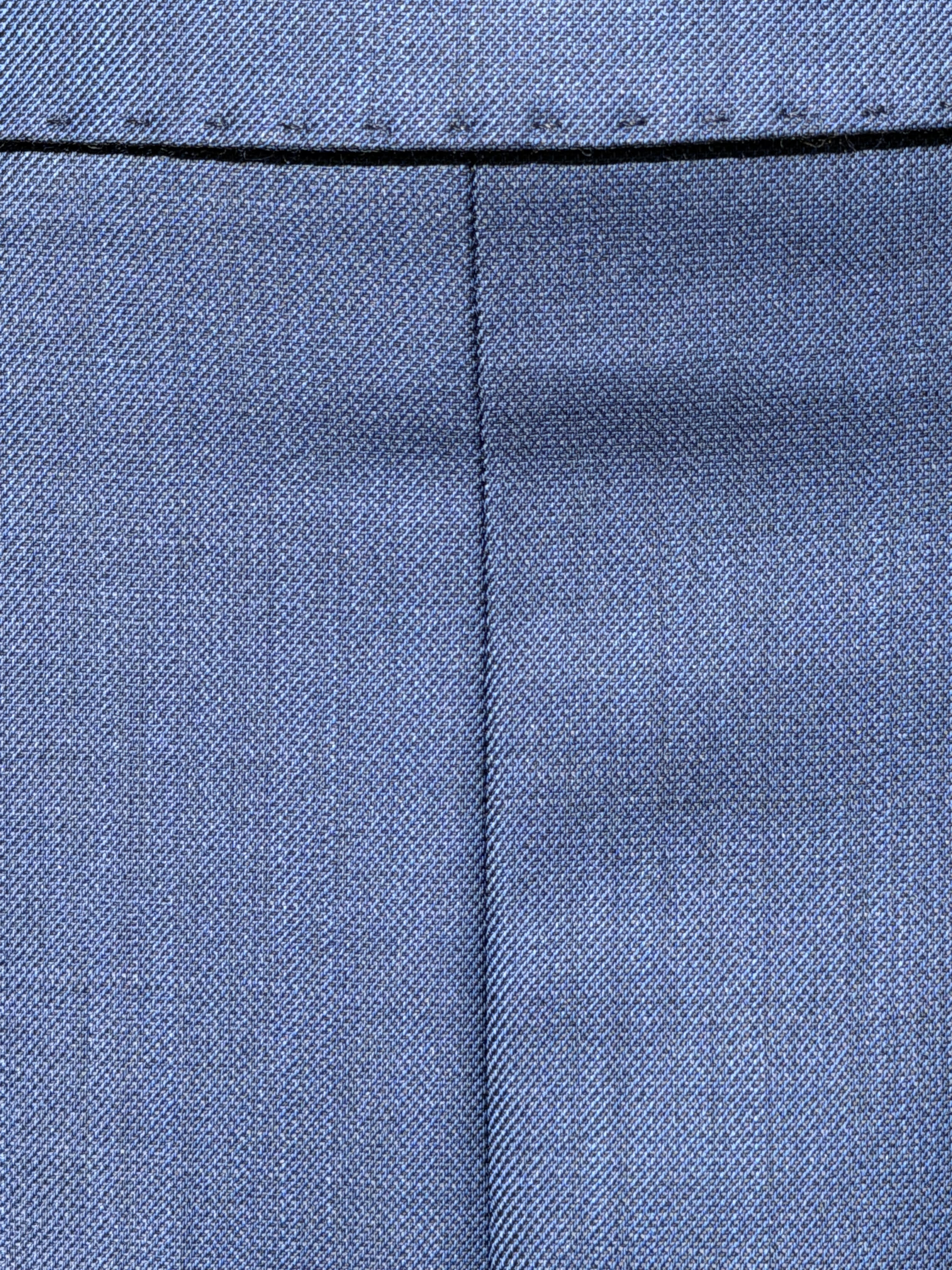 BlackCowboyBrand Blue Emozione Single Breasted Super 220 Wool Suit with Single Vent