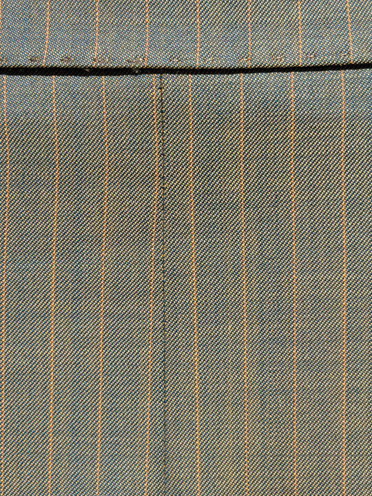 BlackCowboyBrand Oceanic Rock with Gold Pin Stripe Double Breasted Super 220 Wool Suit with Double Vents