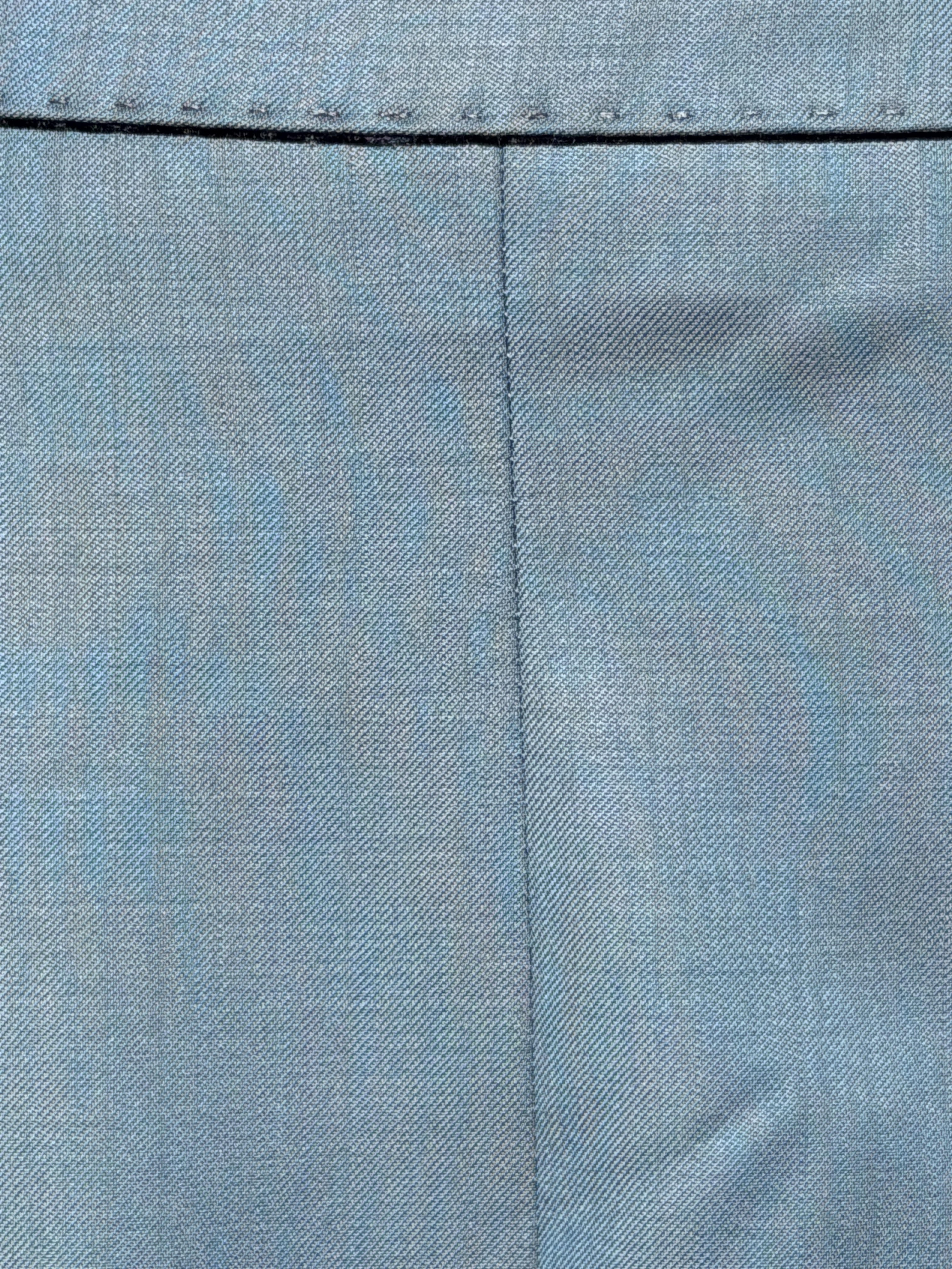 BlackCowboyBrand Teal Wave Double Breasted Super 220 Wool Suit with Double Vents