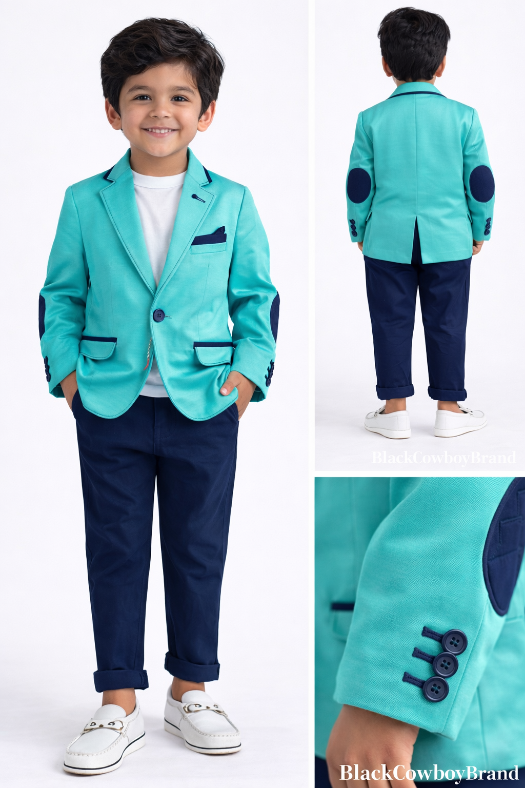 Deep Teal Ocean & Midnight Blue Sea Current Sport Ensemble