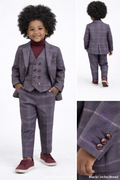 Oceanic Dusk Window Pane Sport Suit Ensemble