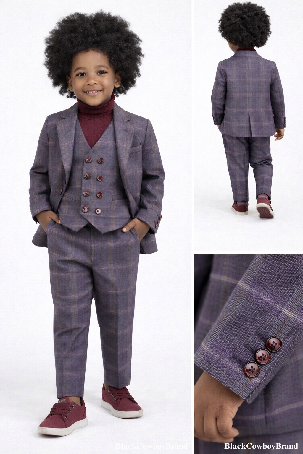 Oceanic Dusk Window Pane Sport Suit Ensemble