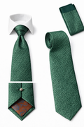 BlackCowboyBrand Premium Microfibre  Plain Verdant Green Algae Tie Set